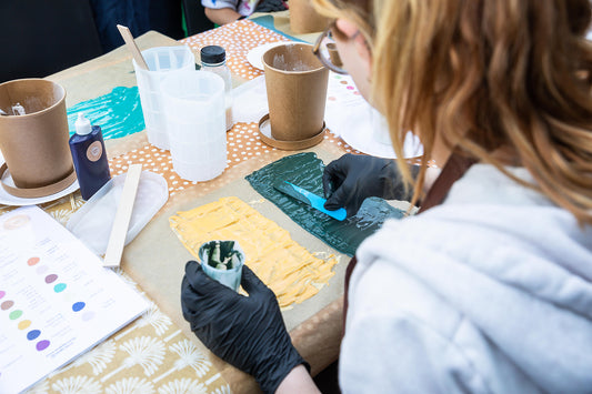 DIY box voor het maken van 4 terrazzo onderzetters