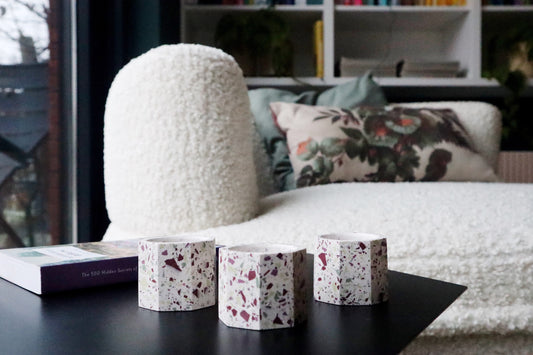 DIY box Frits set terrazzo theelichthouders