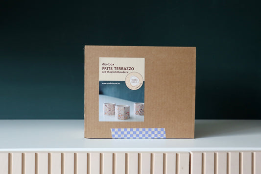 do it yourself box terrazzo theelichthouders