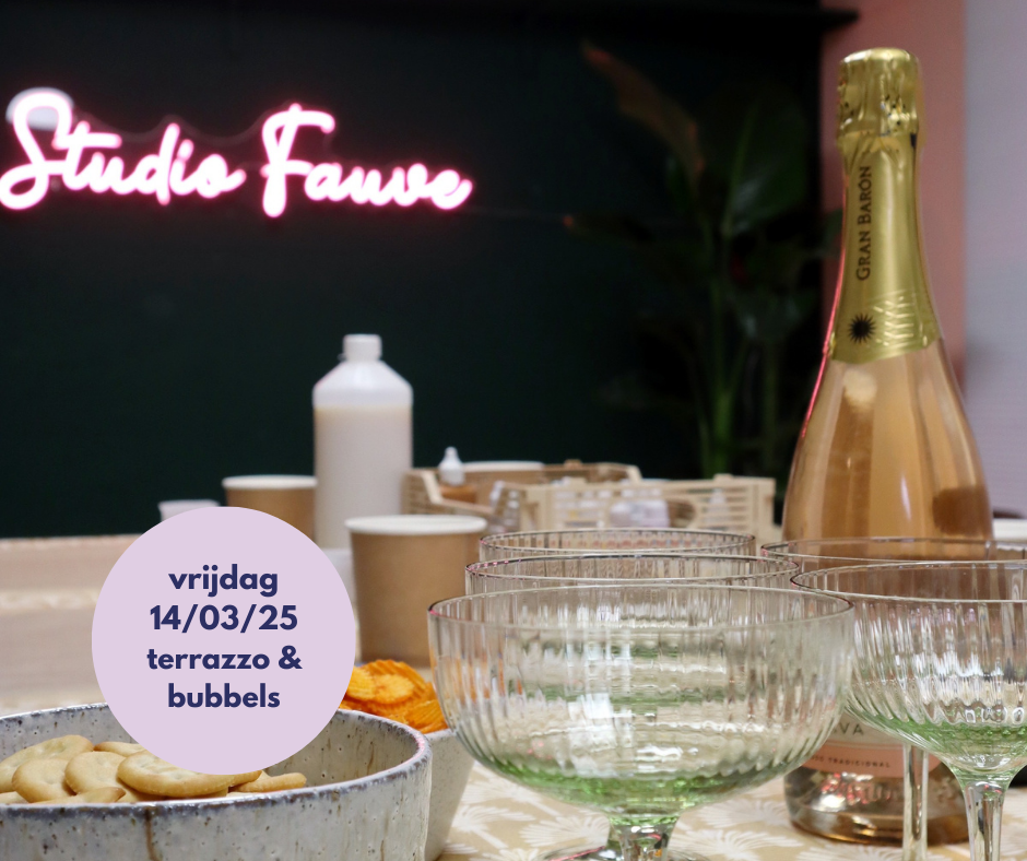 Workshop 14/03/2025 terrazzo & bubbels (locatie: atelier Reet)